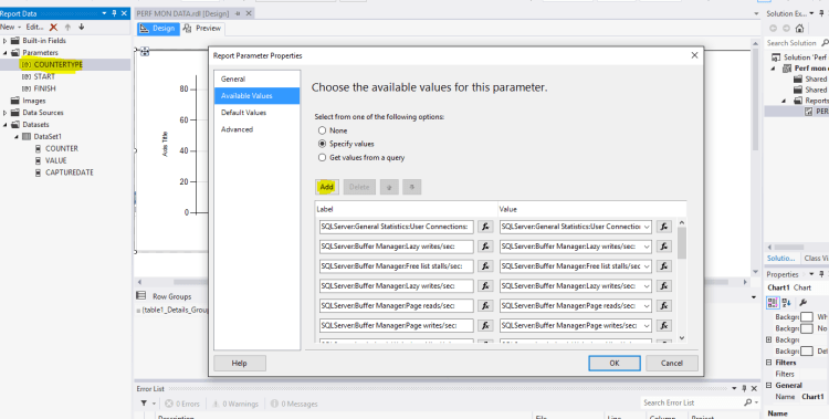 Adding Selection metrics